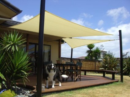 COOLAROO READY TO HANG SHADE SAIL TRIANGLE 3.6M X 3.6M - Image 3